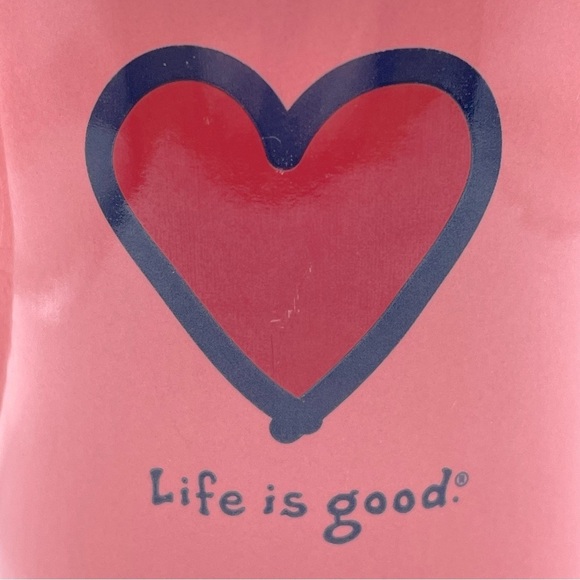 Life is Good Mug Pink w/ Red Heart. Do what you like. Like what you do. - Picture 8 of 10